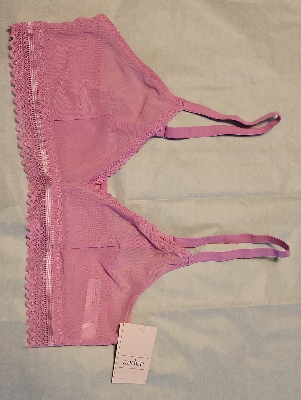 Auden Pink Lace-Trim Bralette - Pink
